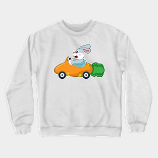 Rabbit Carrot Car Crewneck Sweatshirt